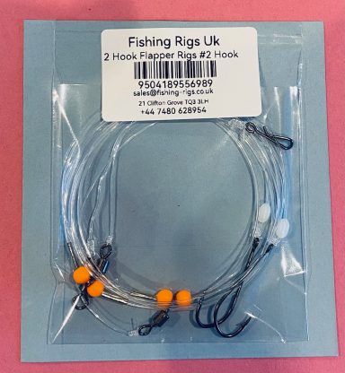 20 x 2 Hook Flapper Sea Fishing Rigs Trade Pack